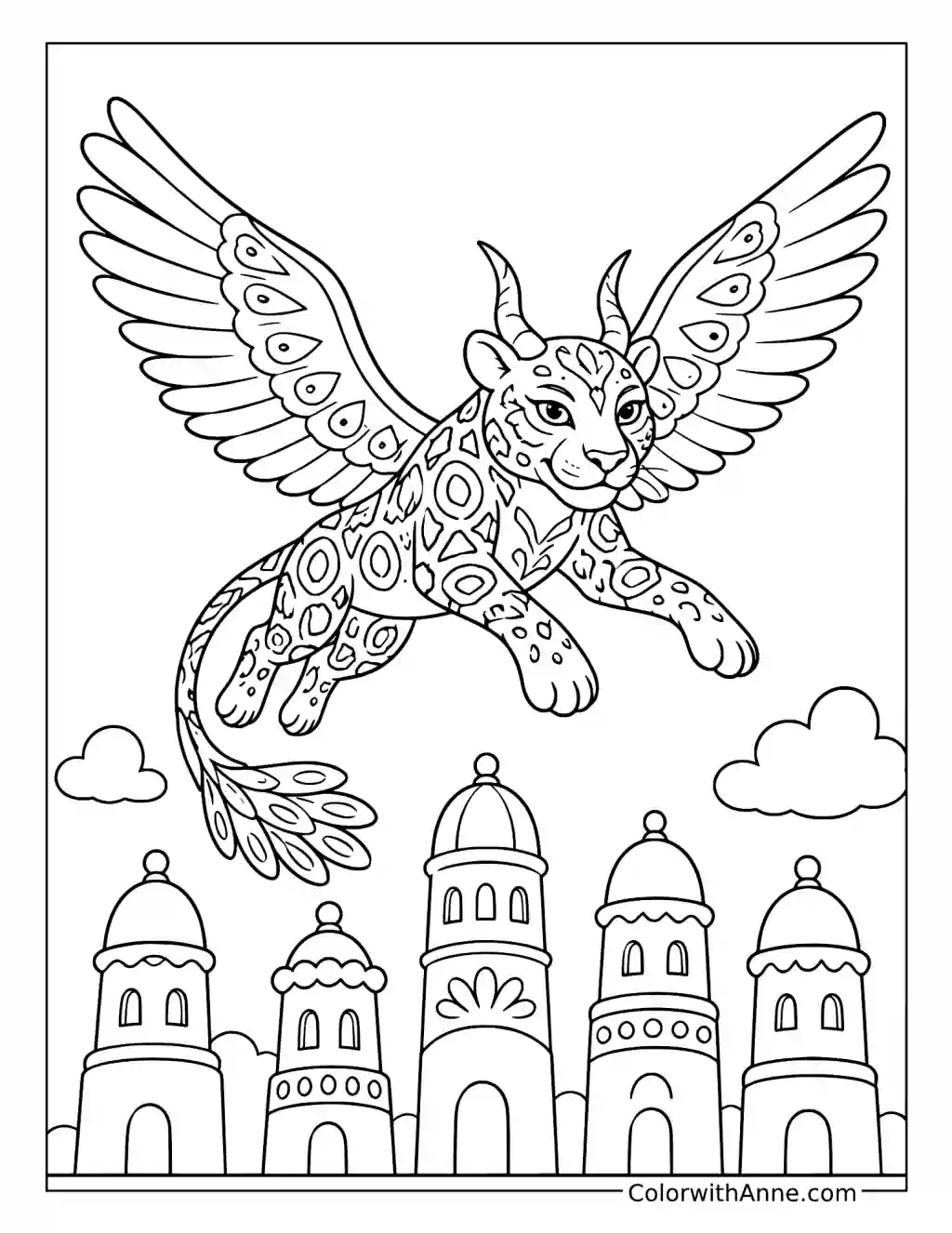 Pepita Flying over the Land of the Dead coloring page