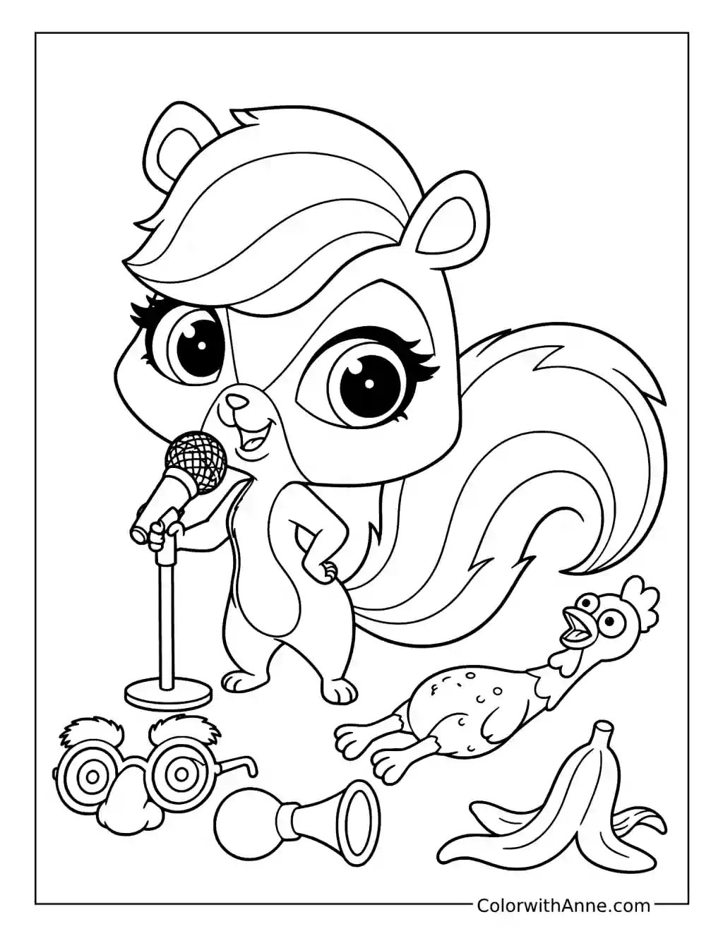 Pepper Clark's Comedy Show coloring page