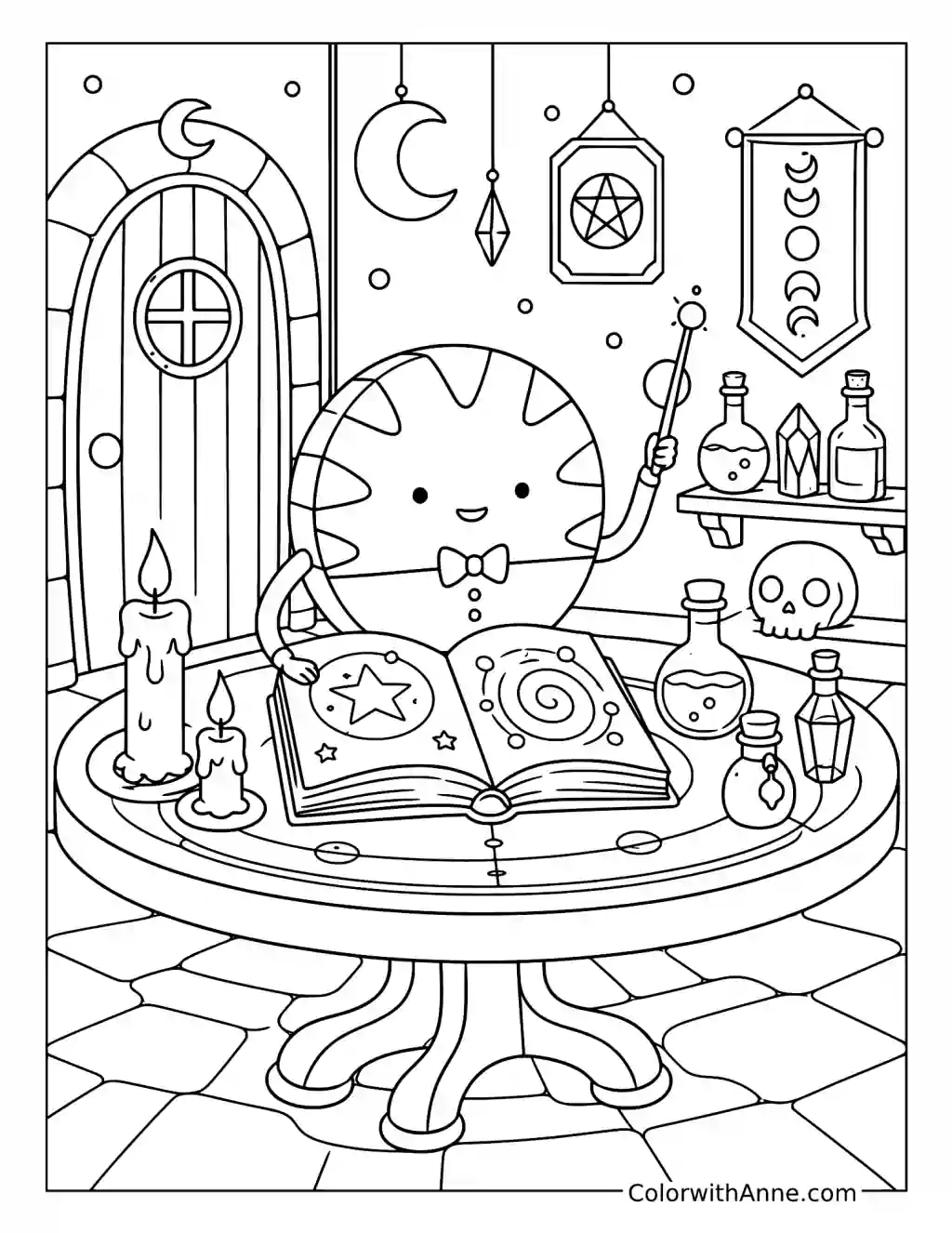 Peppermint Butler's Magic Room coloring page