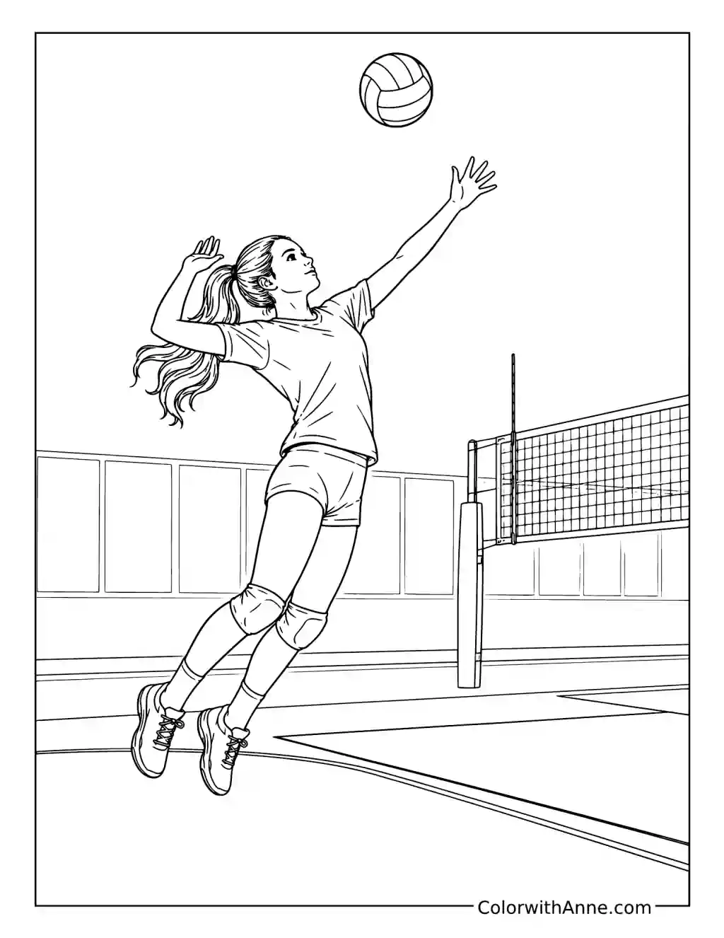 Perfect Jump Serve coloring page