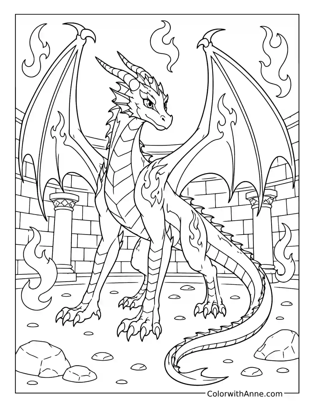 Peril in the SkyWing Arena coloring page