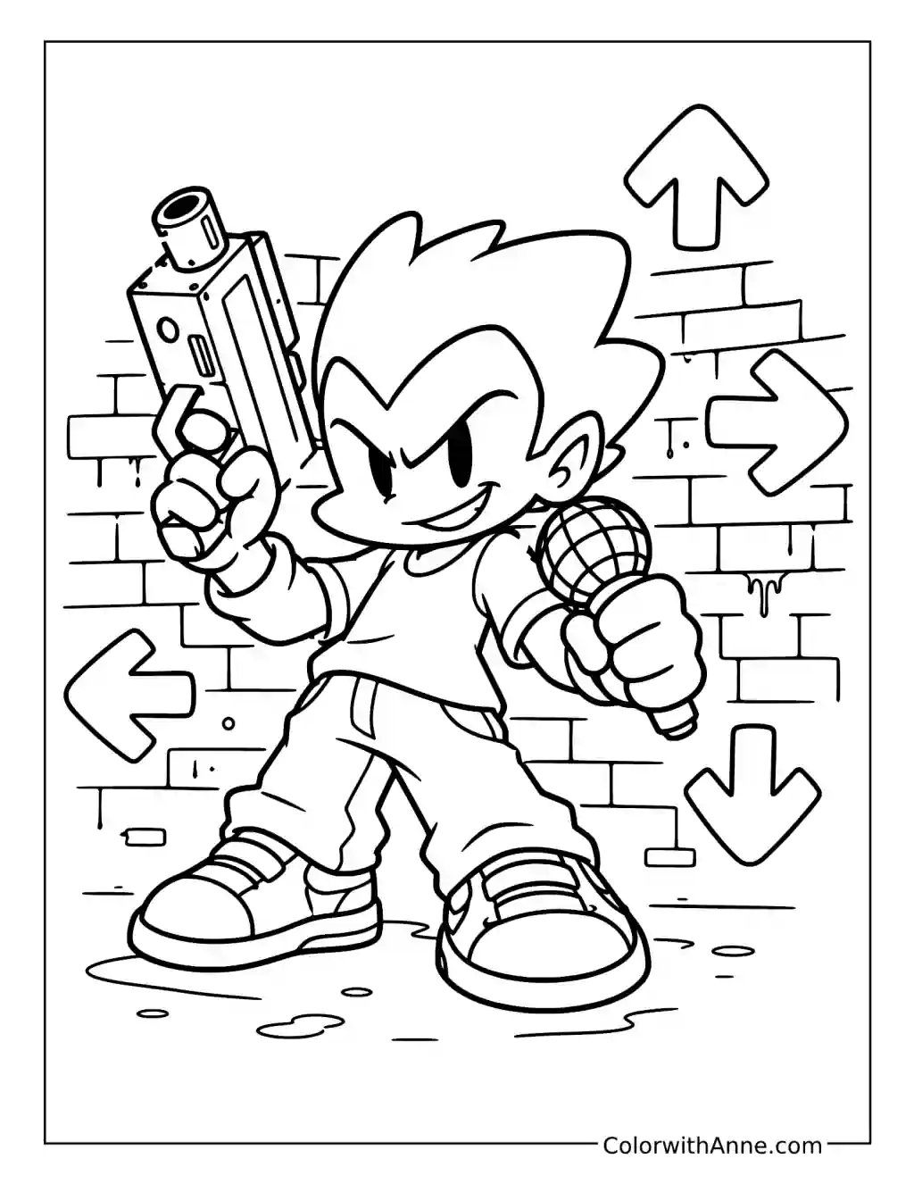 Pico Urban Microphone Performance coloring page