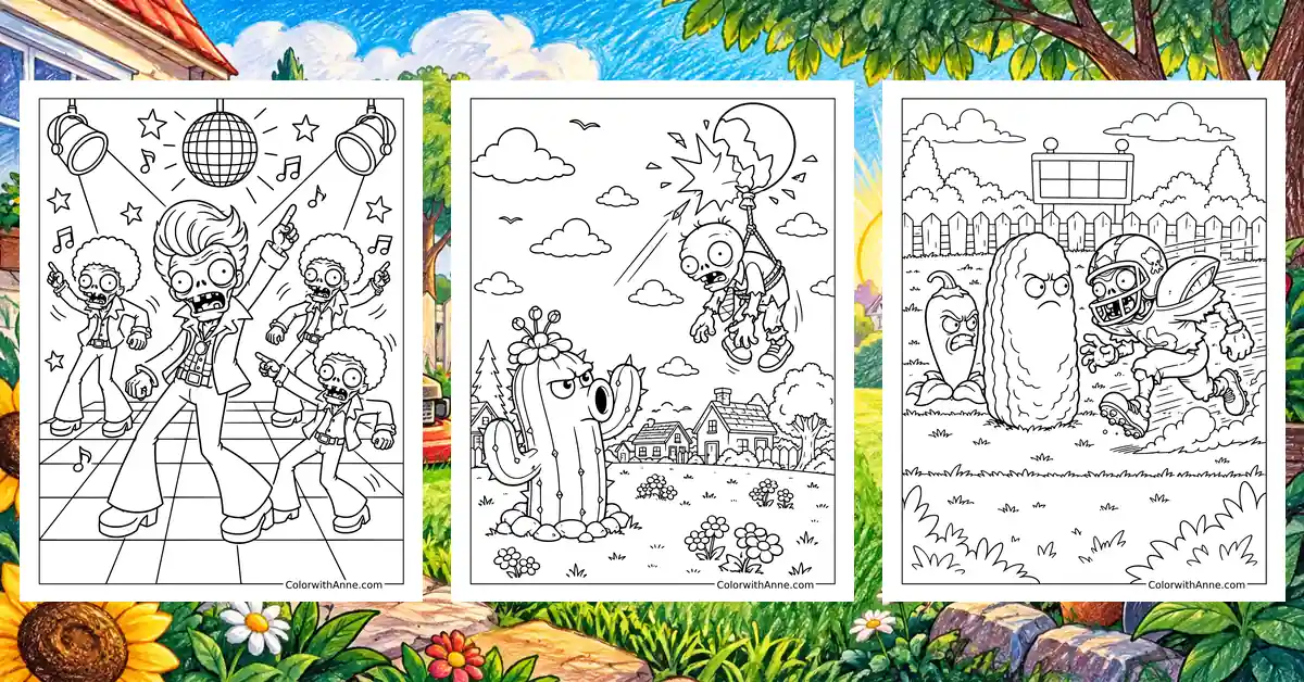 Plants vs. Zombies Coloring Pages banner