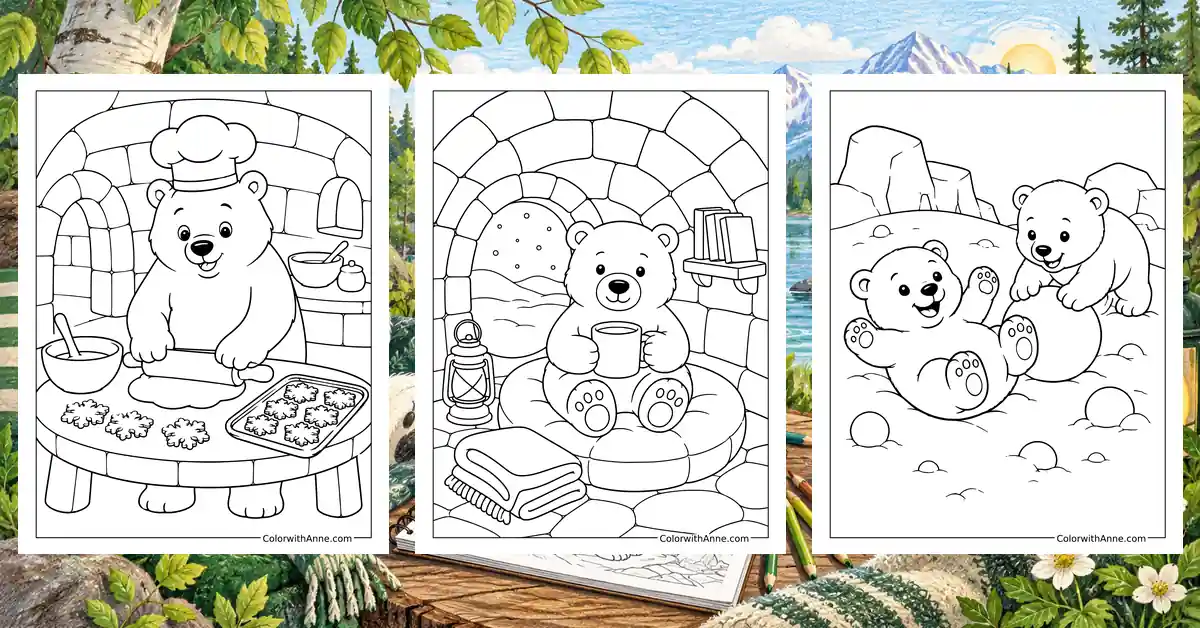 Polar Bear Coloring Pages banner