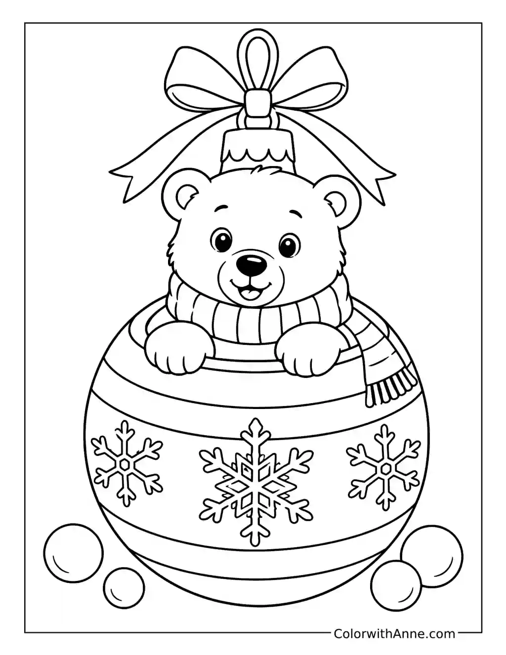 Polar Bear Ornament coloring page
