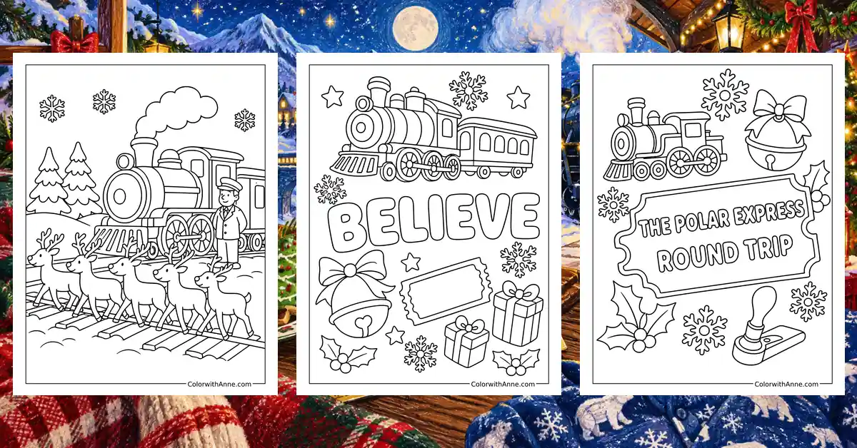 Polar Express Coloring Pages banner