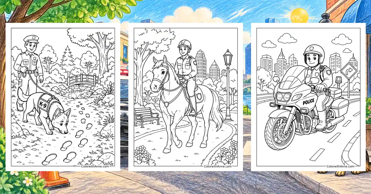 Police Coloring Pages banner