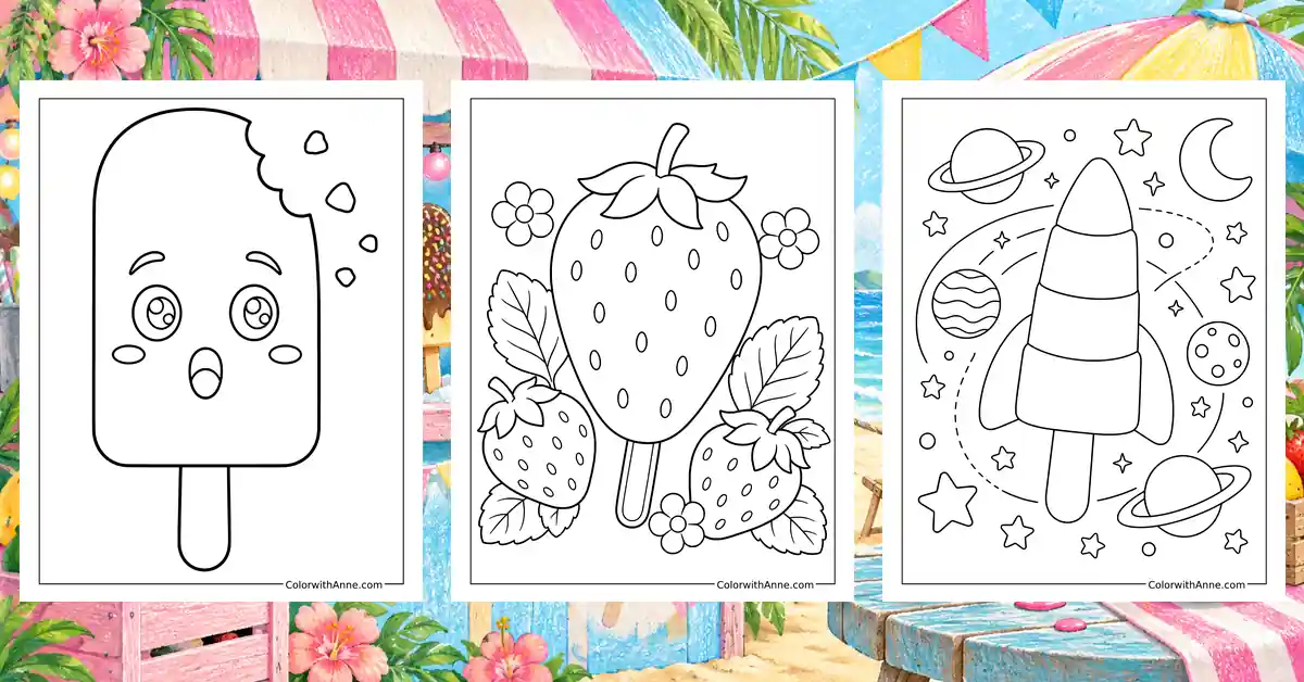 Popsicle Coloring Pages banner