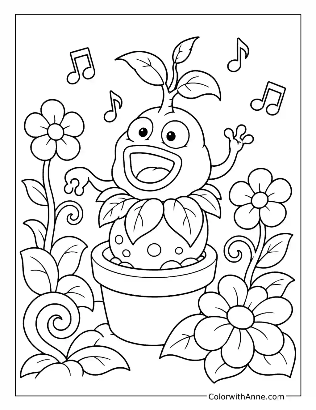 Potbelly Garden Solo coloring page