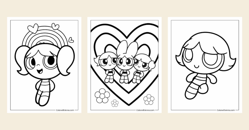 powerpuff girls coloring pages banner