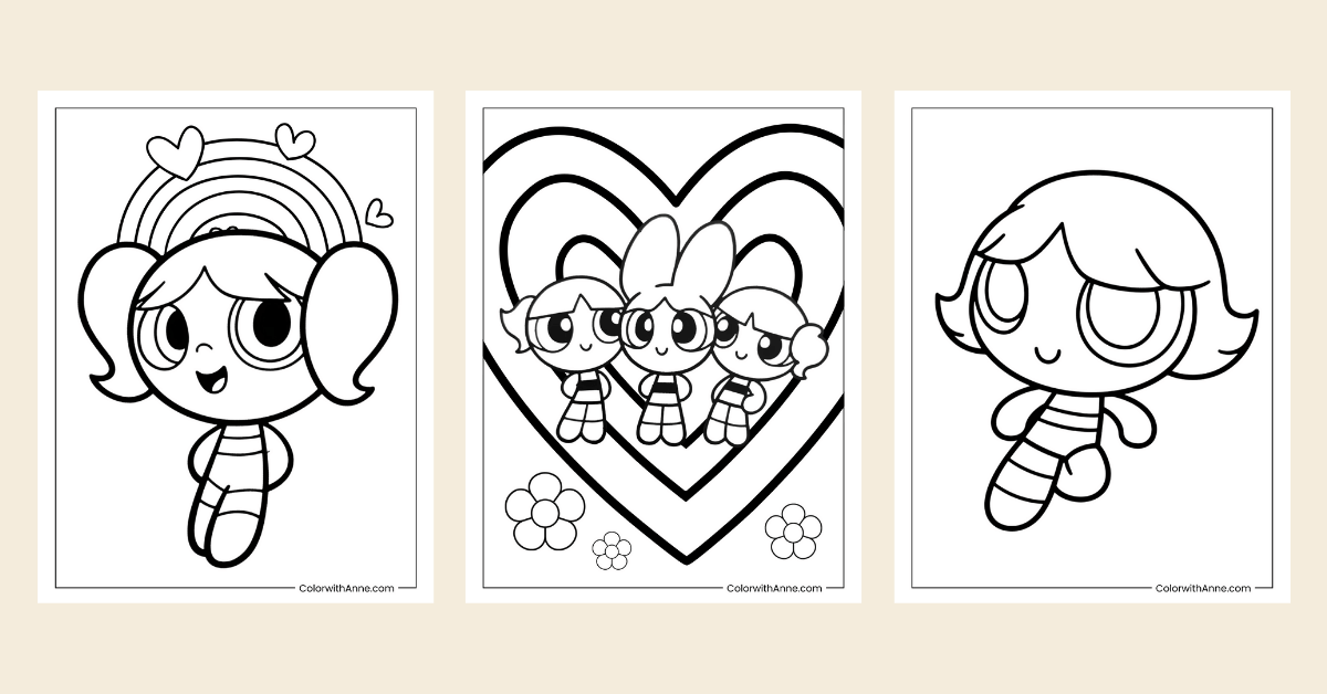 powerpuff girls coloring pages banner