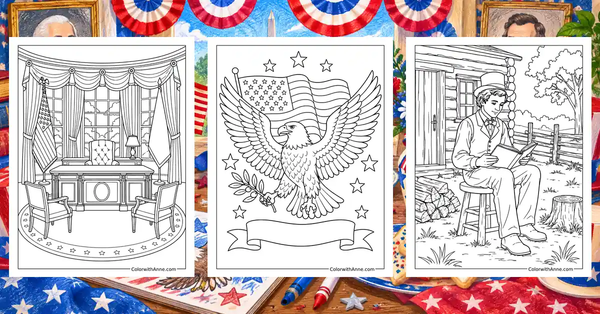 Presidents Day Coloring Pages banner