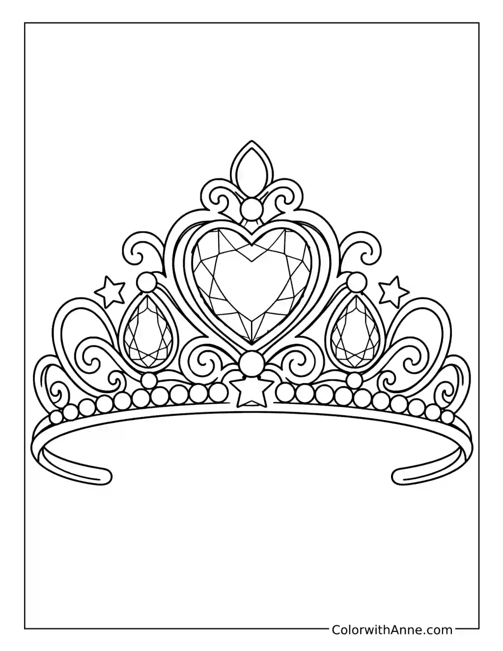 Princess Tiara coloring page