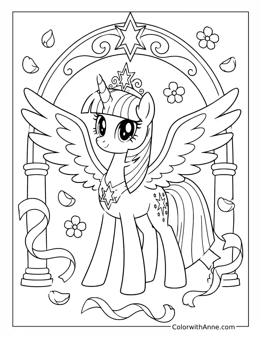 Princess Twilight Sparkle Coronation coloring page