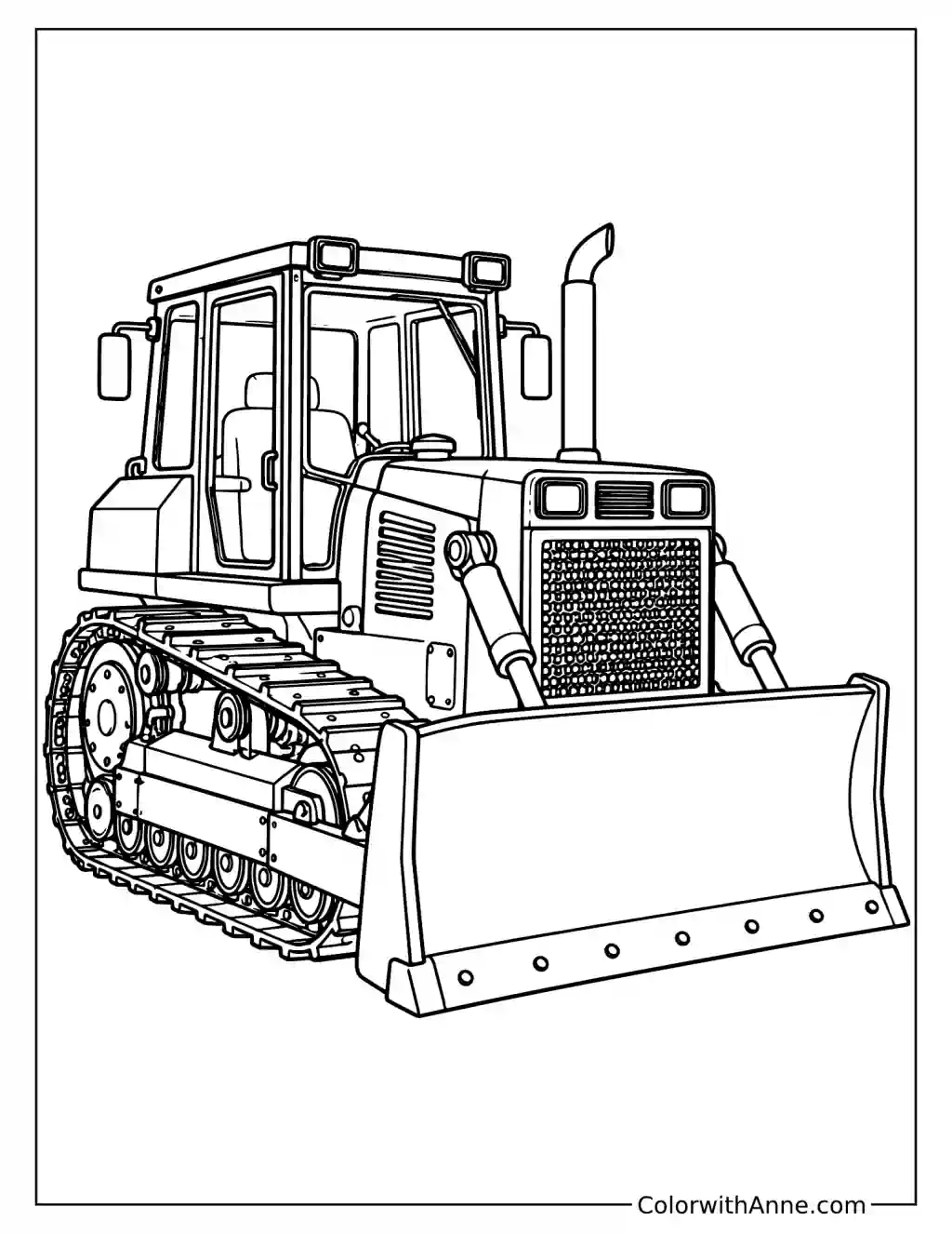 Bulldozer Coloring Page