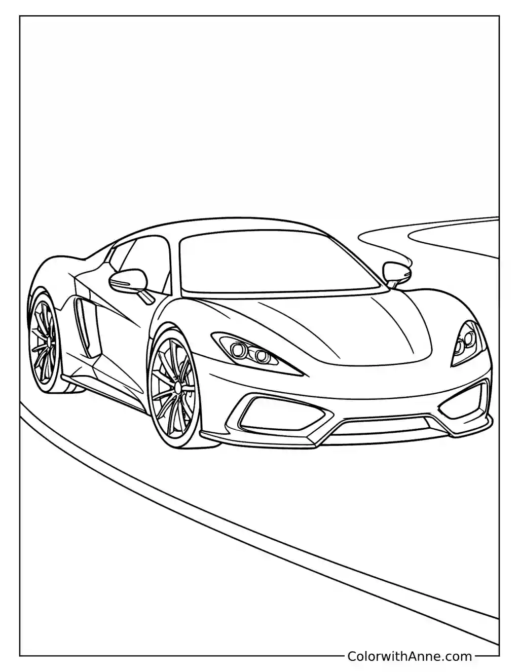 Cool Sports Car Coloring Page