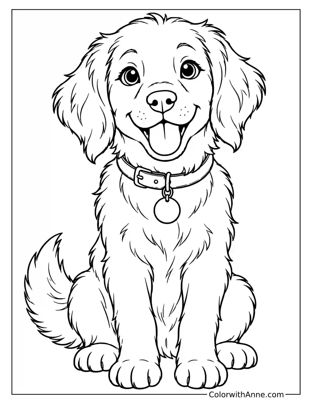 Cute Dog Coloring Page