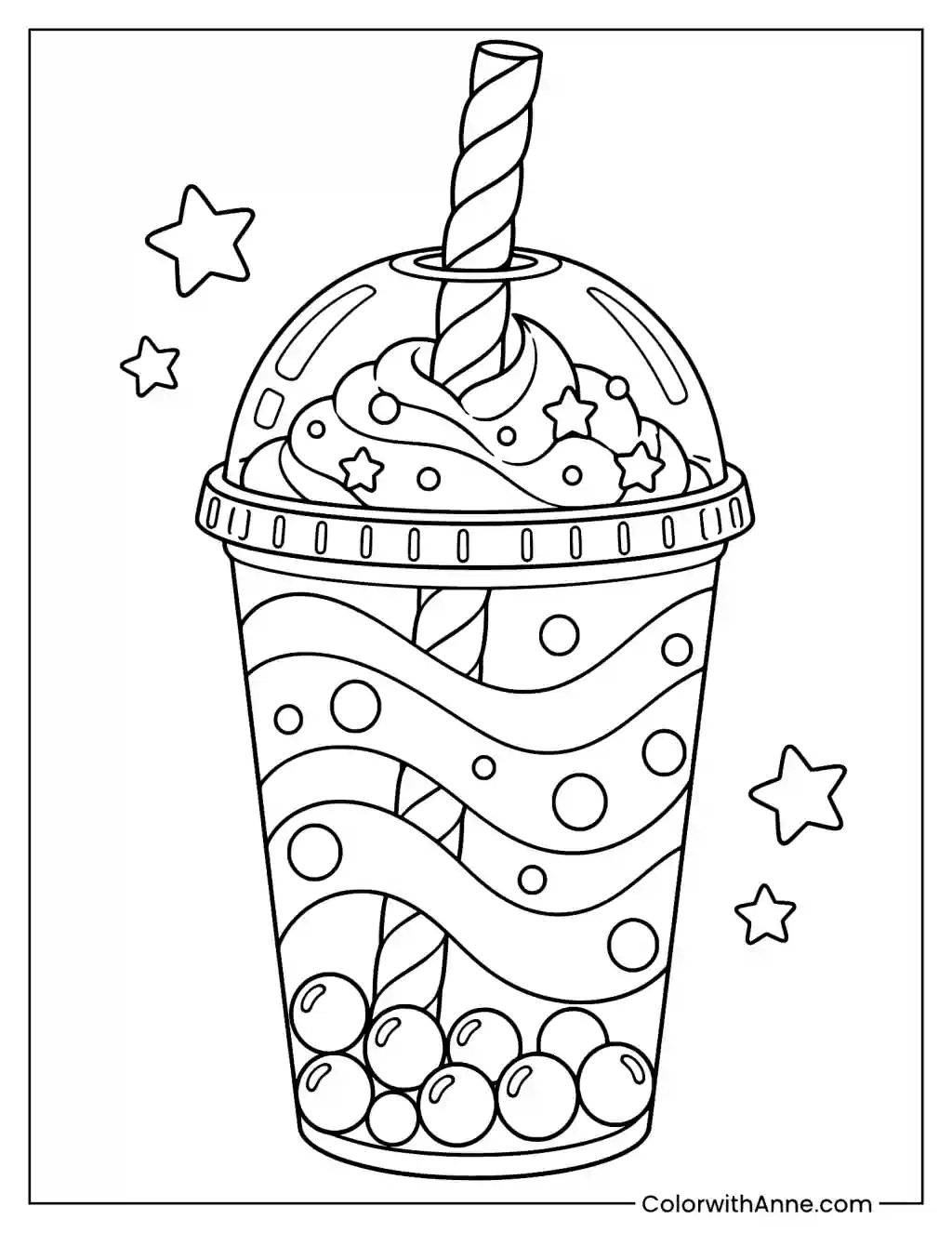 Fantasy Boba​ Coloring Page
