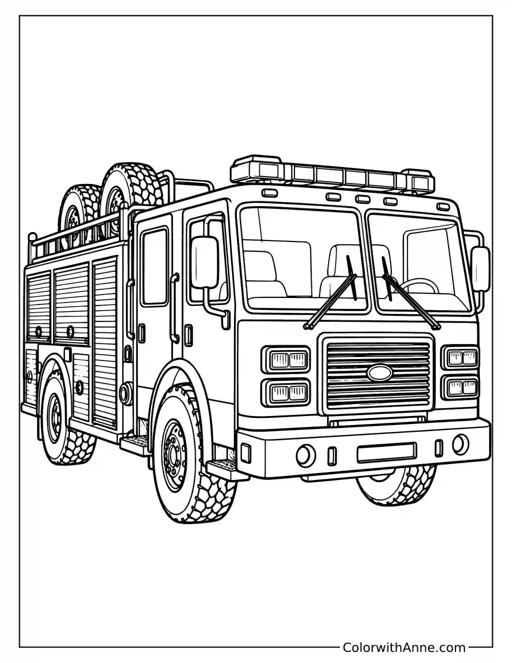 Fire Truck Coloring Page