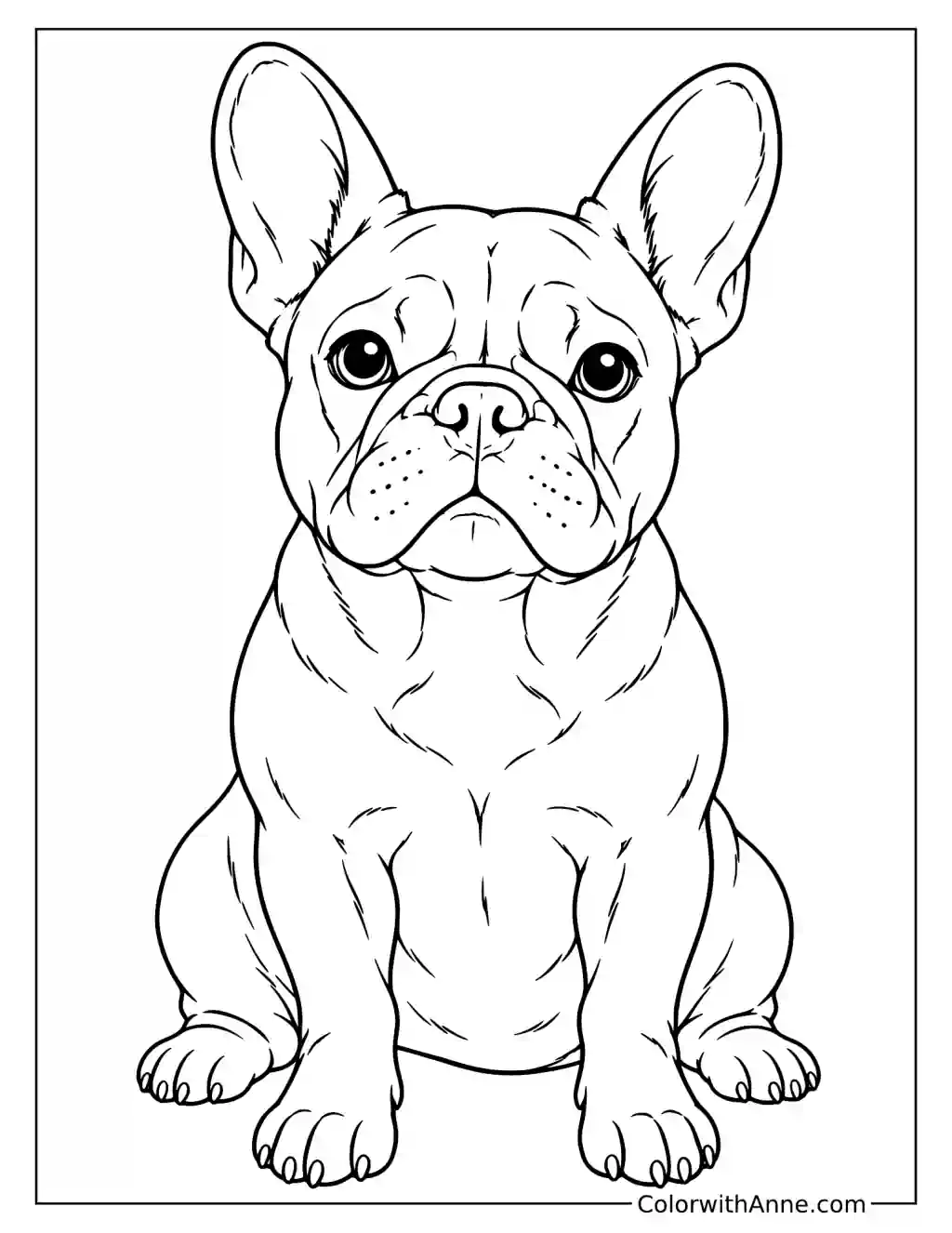 French Bulldog Coloring Page