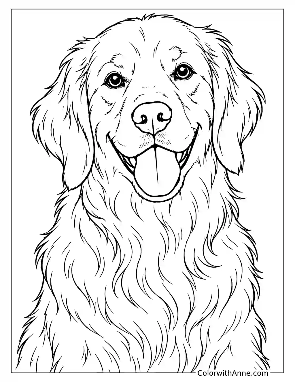 Golden Retriever Coloring Page