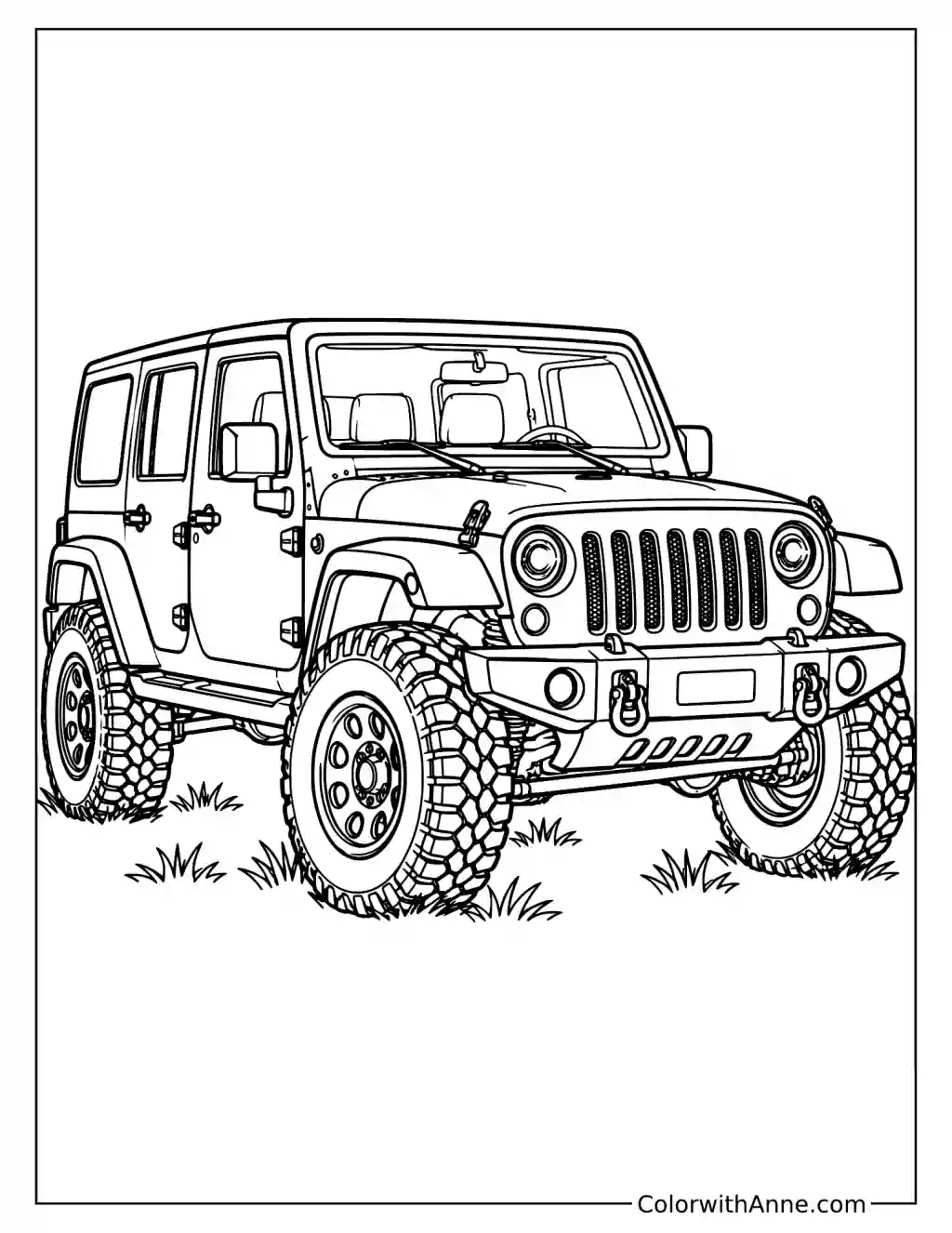 Jeep Off-Road Coloring Page