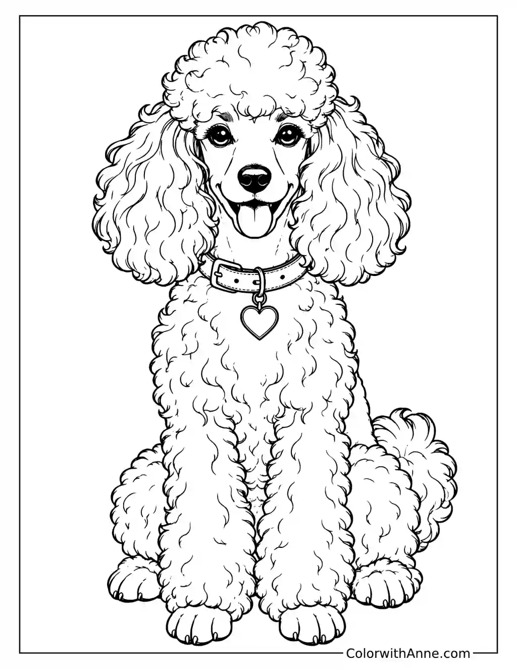 Poodle Coloring Page