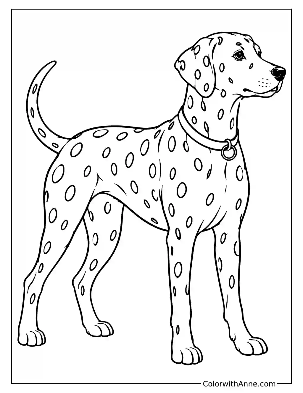 Spotted Dalmatian Dog Coloring Page