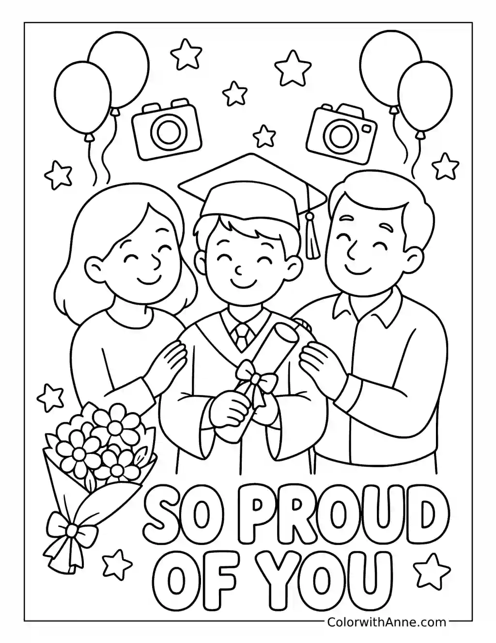 Proud Family Graduation Day coloring page