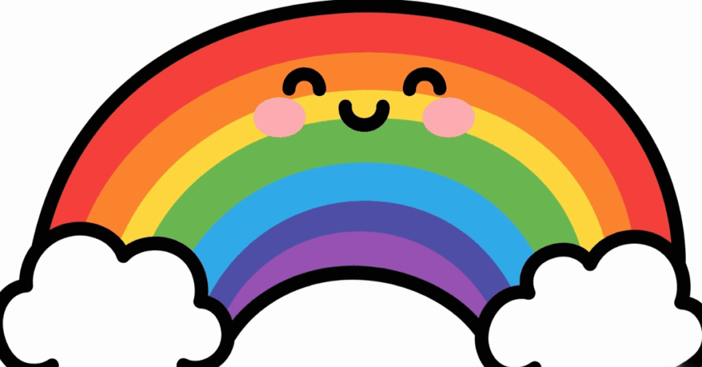 rainbow coloring pages banner 2