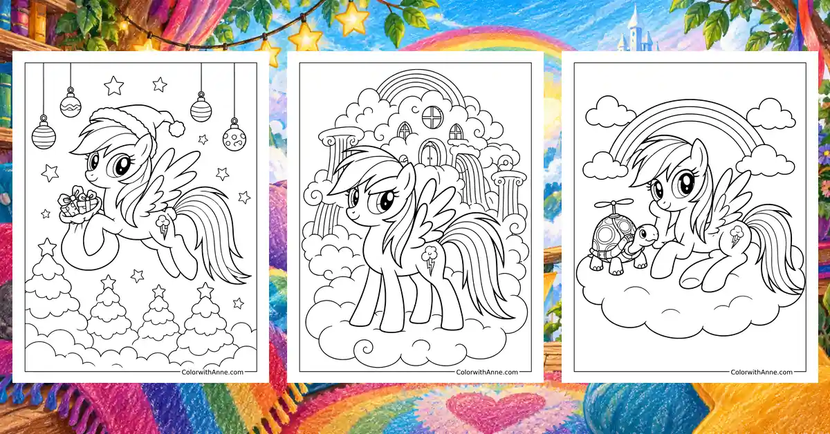 Rainbow Dash Coloring Pages banner