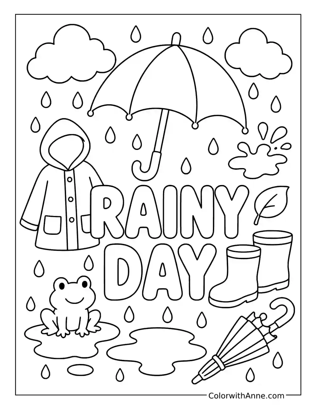 Rainy Day coloring page