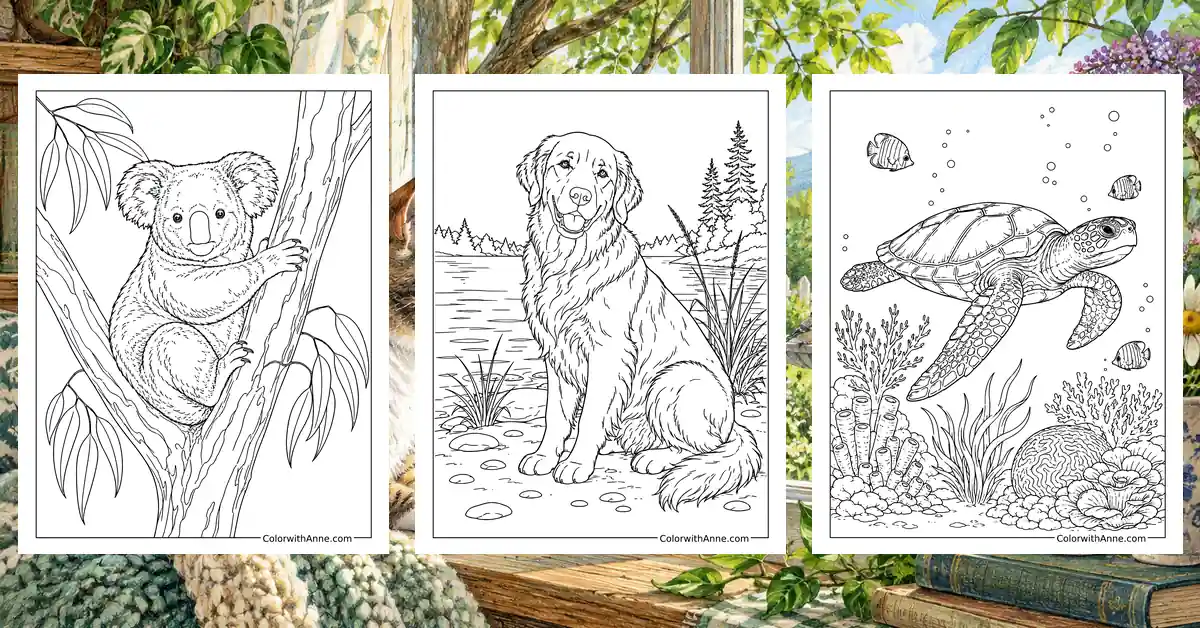 20 Realistic Animal Coloring Pages (Free PDF Printables)