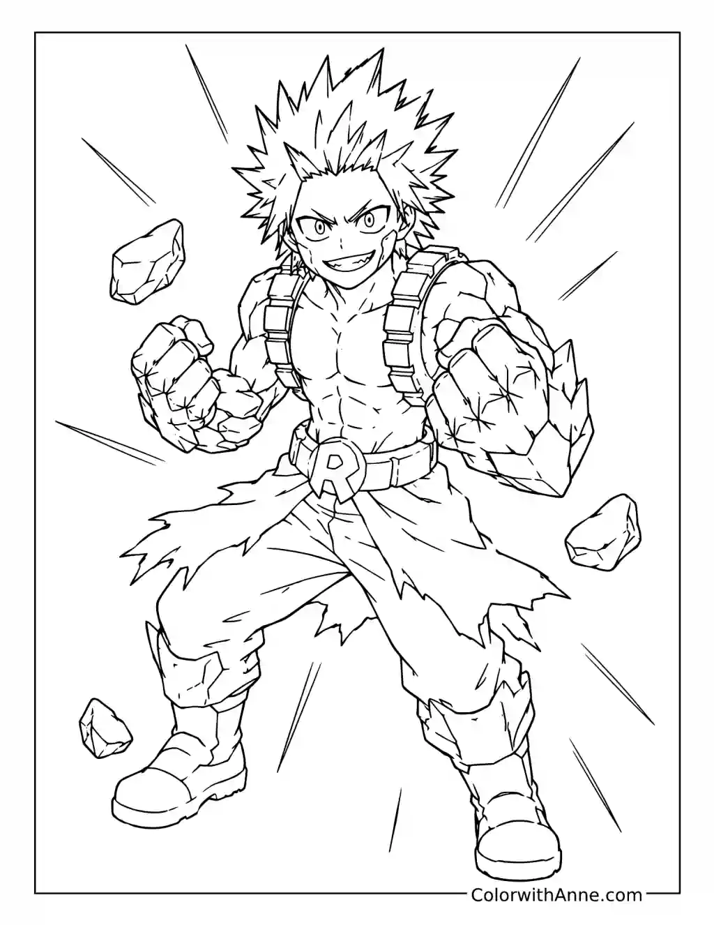 Red Riot’s Hardened Fists coloring page
