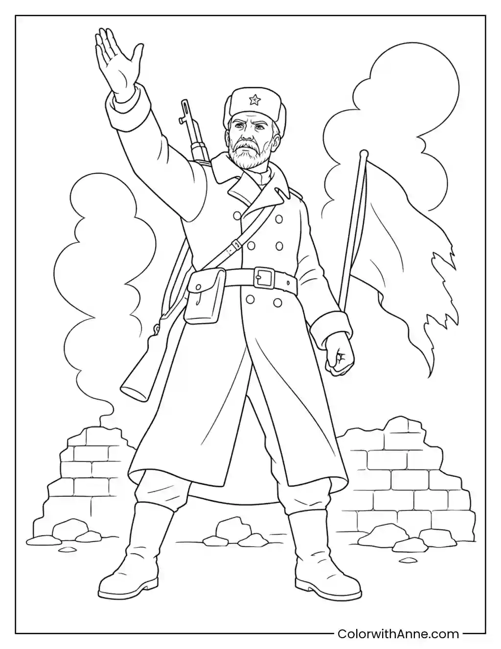 Reznov Leading the Charge coloring page