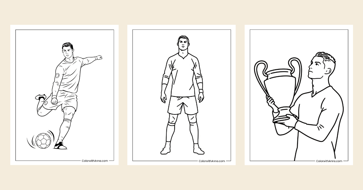 ronaldo coloring pages banner