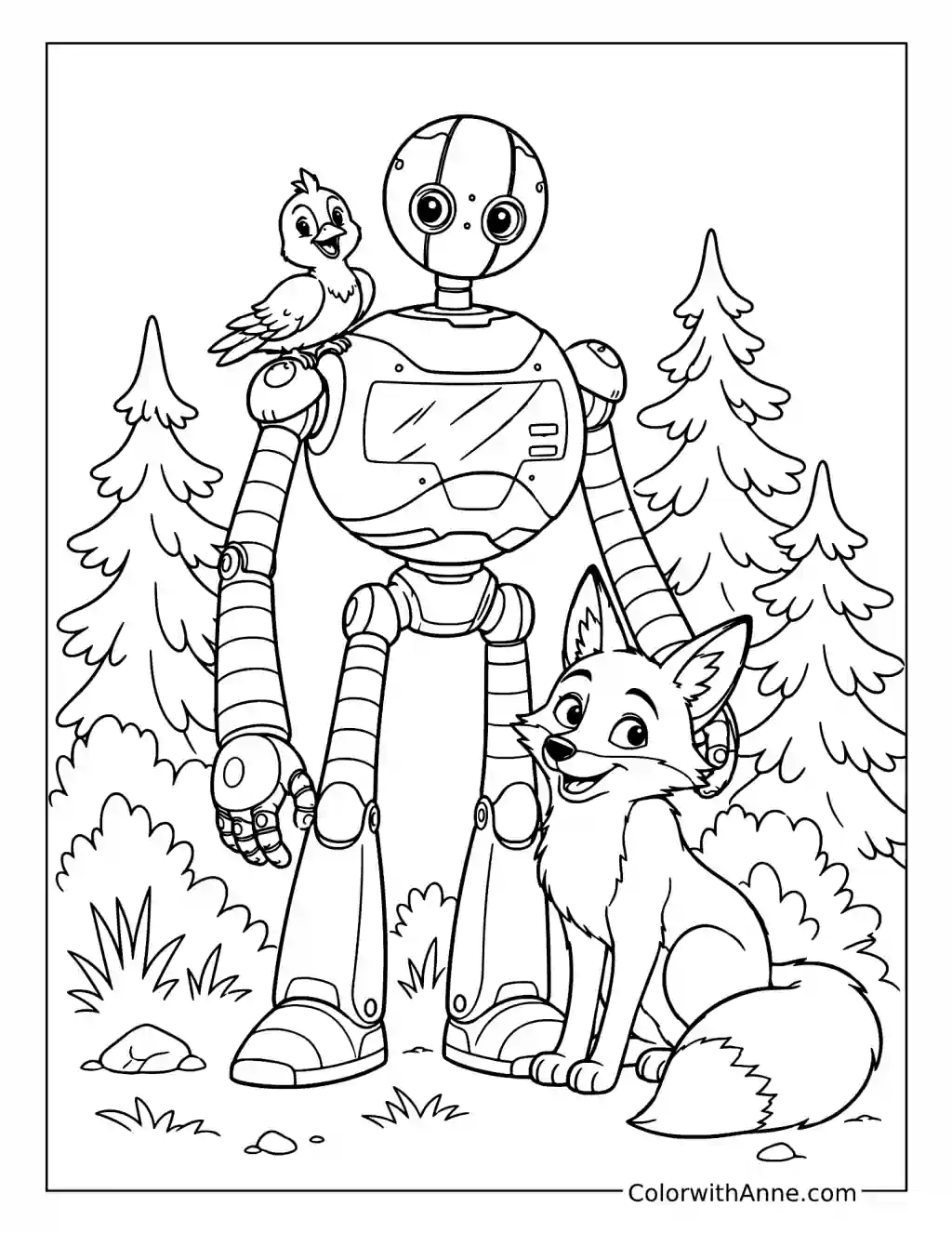 Roz, Brightbill, and Fink Together coloring page