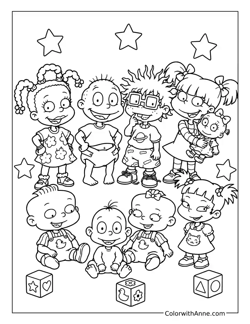 Rugrats Coloring Page Line Art Cleanup coloring page