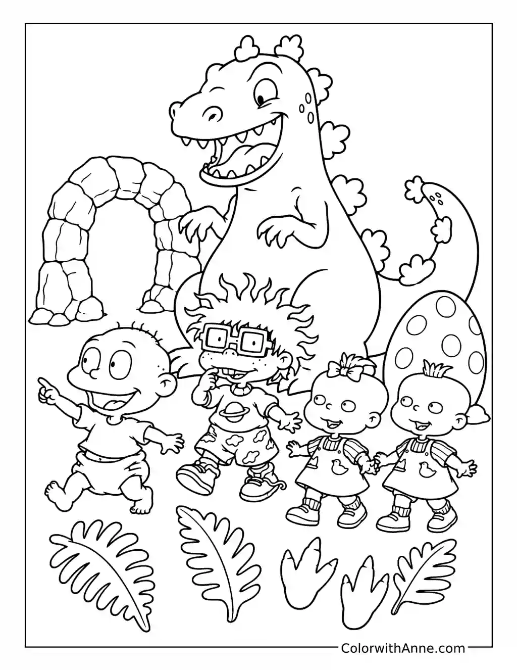 Rugrats Explore Reptar Land coloring page