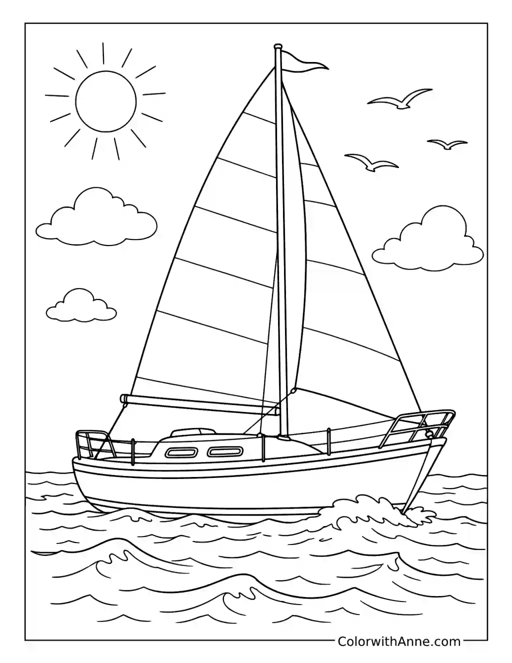 18 Boat Coloring Pages (Free PDF Printables)