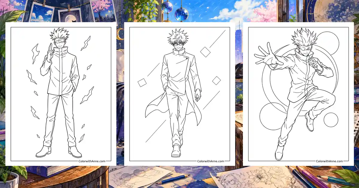 Satoru Gojo Coloring Pages banner
