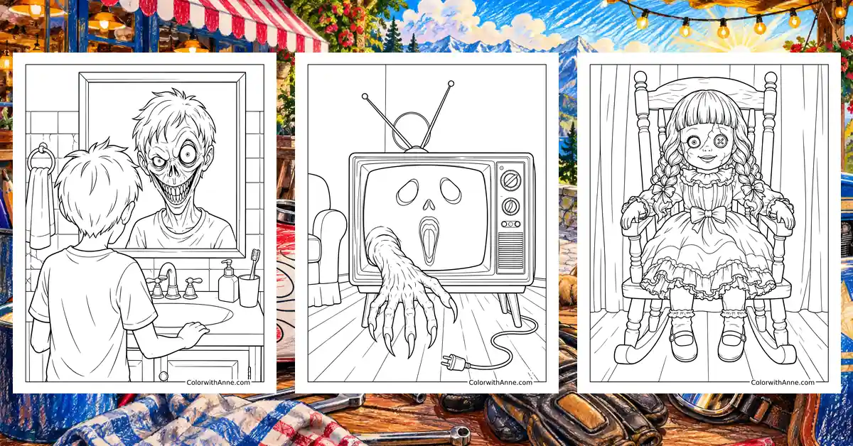 Scary Coloring Pages banner