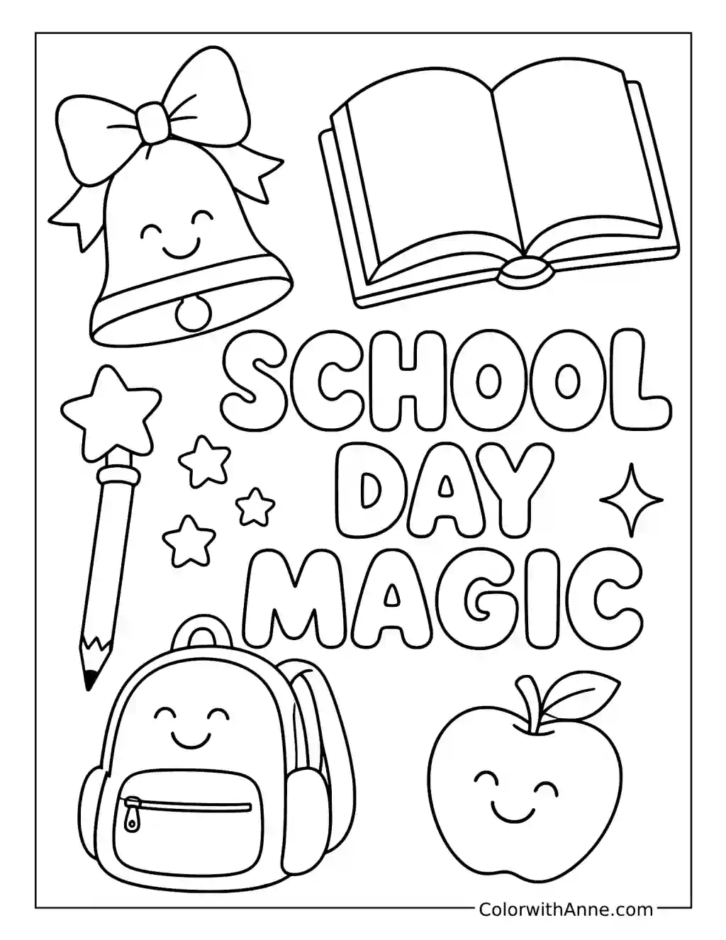 School Day Magic coloring page