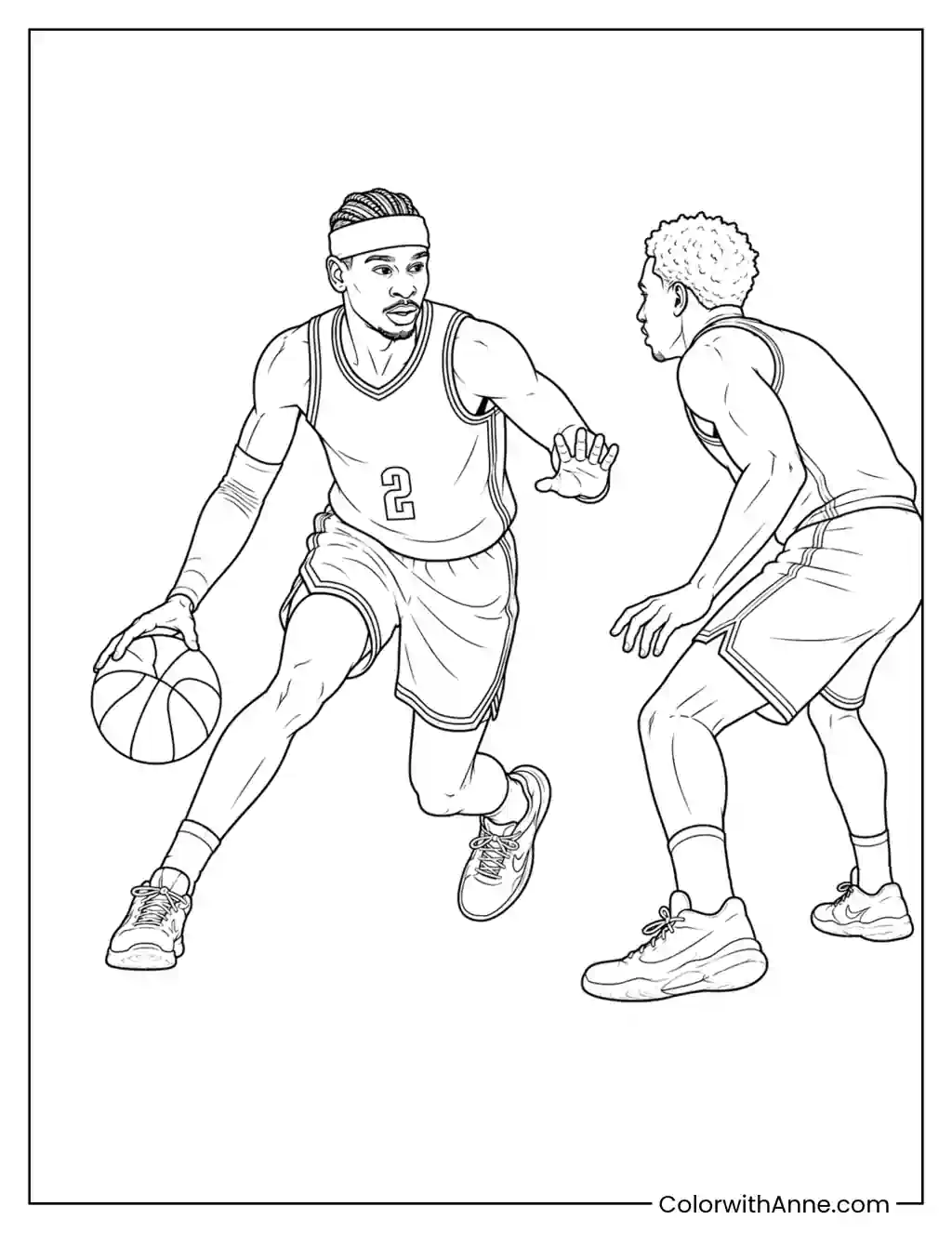 Shai Gilgeous-Alexander Smooth Crossover coloring page