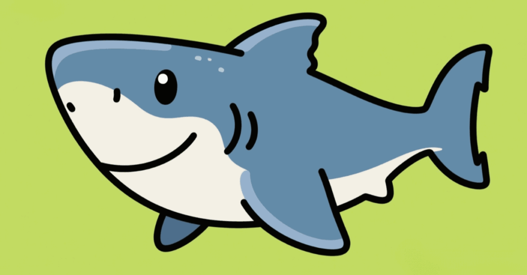 shark coloring pages banner 2