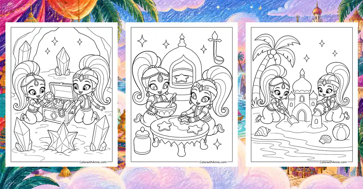Shimmer And Shine Coloring Pages banner