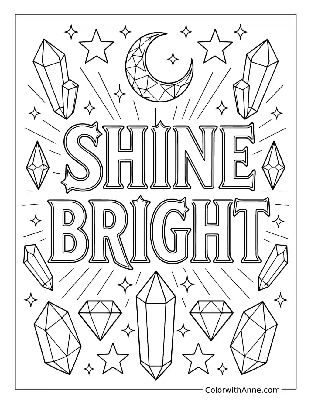 Shine Bright coloring page
