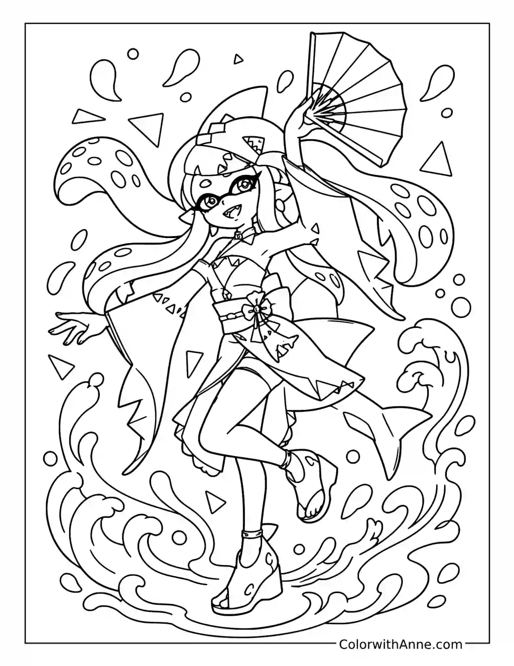 Shiver Splatoon coloring page