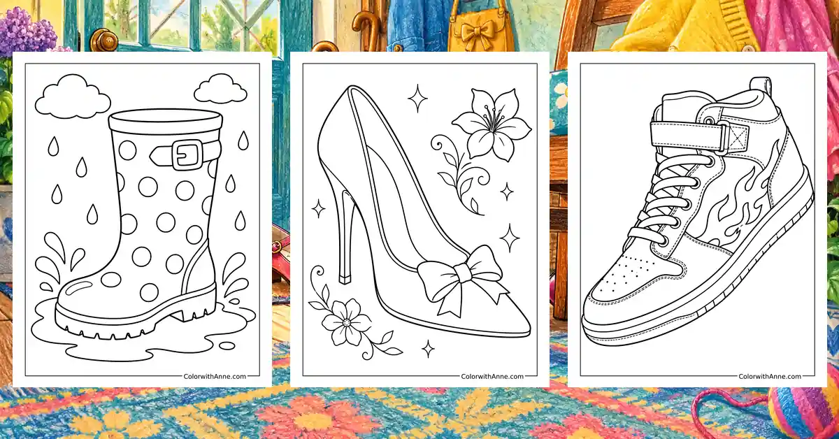 Shoe Coloring Pages banner