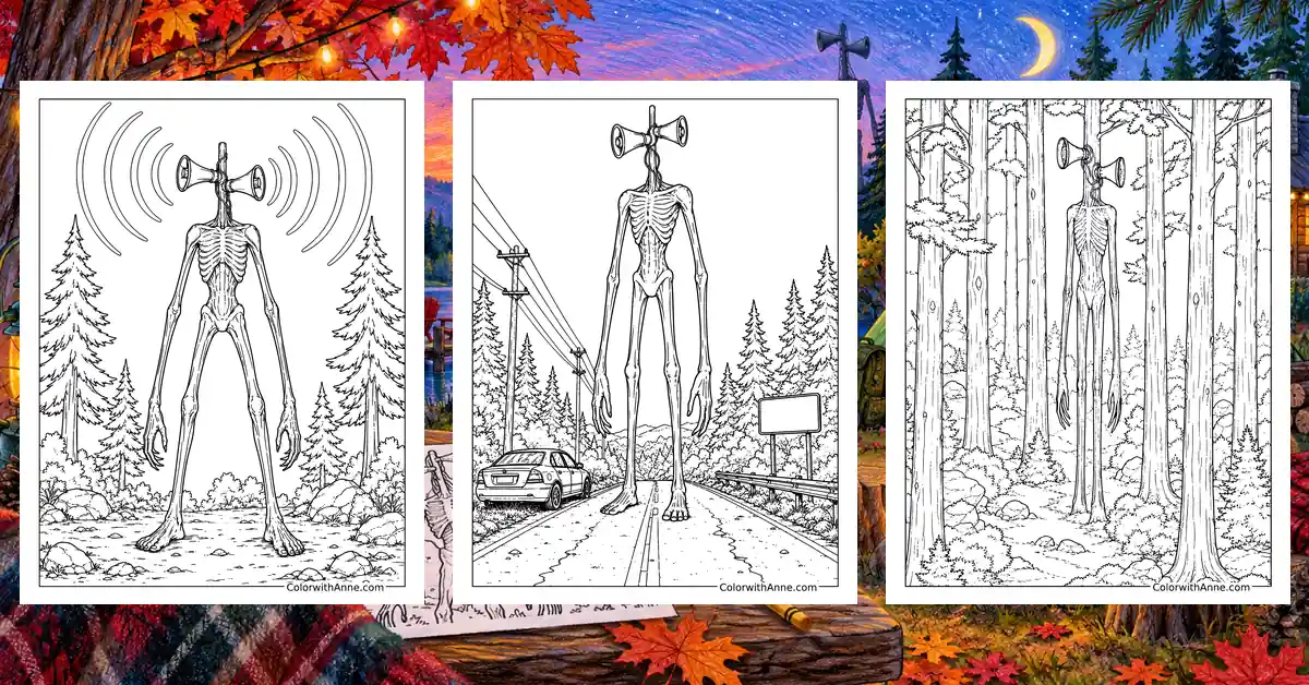 Siren Head Coloring Pages banner